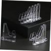 Cabilock 20Pcs Plastic Coin Display Rack Easel Stand for Coins Medals Badges Coin Holder for Collectors Stable Stylish Storage view 4