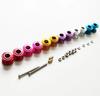 2Pcs 95423 Lightweight Double Aluminum Rollers 13-12mm Spare Parts for Tamiya Mini 4WD Car Model(2Pcs Red) view 2