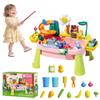 BOLZRA Sensory Water Table for Toddlers 1-3, Play Sink with Running Water Toys for Kids Ages 4-8, Kitchen Sink with Play Food Vegetables, Dishes, Fishing Game, Outdoor Sand Summer Toys for Boys Girls view 1