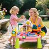 BOLZRA Sensory Water Table for Toddlers 1-3, Play Sink with Running Water Toys for Kids Ages 4-8, Kitchen Sink with Play Food Vegetables, Dishes, Fishing Game, Outdoor Sand Summer Toys for Boys Girls view 2