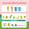 BOLZRA Sensory Water Table for Toddlers 1-3, Play Sink with Running Water Toys for Kids Ages 4-8, Kitchen Sink with Play Food Vegetables, Dishes, Fishing Game, Outdoor Sand Summer Toys for Boys Girls view 4