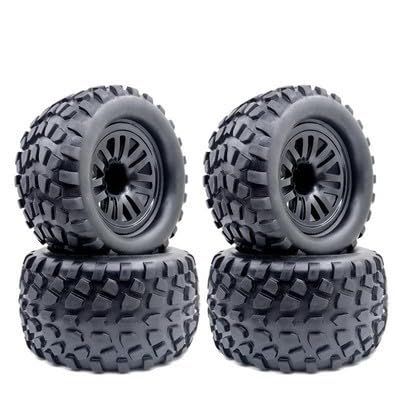 4PCS 130mm 1/10 Truck Tire & Wheel Hex 12mm for Traxxas Tamiya Kyosho HPI HSP Savage XS TM Flux LRP