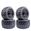 4PCS 130mm 1/10 Truck Tire & Wheel Hex 12mm for Traxxas Tamiya Kyosho HPI HSP Savage XS TM Flux LRP view 1