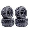 4PCS 130mm 1/10 Truck Tire & Wheel Hex 12mm for Traxxas Tamiya Kyosho HPI HSP Savage XS TM Flux LRP view 4