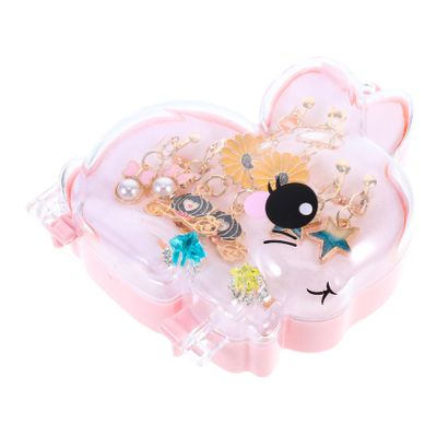 Ciieeo 1Set Cute Clip Earrings and Rings Set No Piercing Dress Up Jewelry for Princess Parties Birthdays and Everyday Fun Adorable Styles with Easy Clip Mechanism