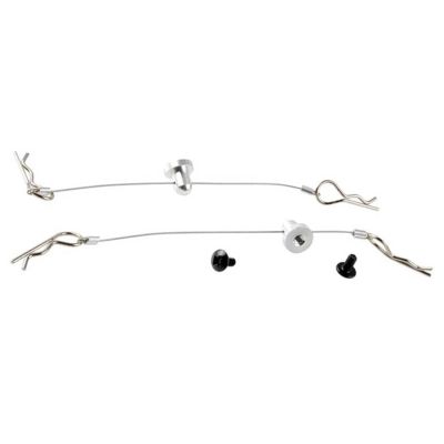 RC Car Accessories for Traxxas for Hsp for Arrma for Axial Ecx 1/10 RC Car Spare 2Pcs Anti-Lost Body Shell Wire Clip Pin with Screw Retainer RC Car Upgrade Parts(Silver)