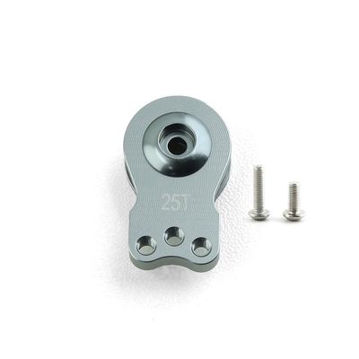 1PCS 25T Aluminum Alloy Adjustable Damping Servo Arm Horn 1/3 Hole Style for 1/10 RC Crawler Car TRX TRX4 TRX6 Upgrade Parts(3-Hole Titanium)