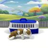 3D Printed Dog with Dog Kennel, 3.5" Articulated English Bulldog Puppy Animal Toy, Man's Best Friend, Fidget Toy, Office and Home Decor - ADSET3-EB-BK view 3