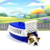 3D Printed Dog with Dog Kennel, 3.5" Articulated English Bulldog Puppy Animal Toy, Man's Best Friend, Fidget Toy, Office and Home Decor - ADSET3-EB-BK view 4