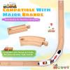 MykaFort 50-Piece Wooden Train Track B Expand Pack with Turntable and Switches | Beechwood Tracks Compatible with Major Brands | Fits MykaFort Electric Trains & Accessories | Age 3+ view 4