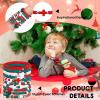 Landical 30 30/50 Pcs Cross Bracelets Bulk Jesus Bracelets Handmade Elastic Colorful Polymer Clay Bead Religious Wristbands Christian Wristband for Women Kid Easter VBS Gifts (Xmas Color) view 3