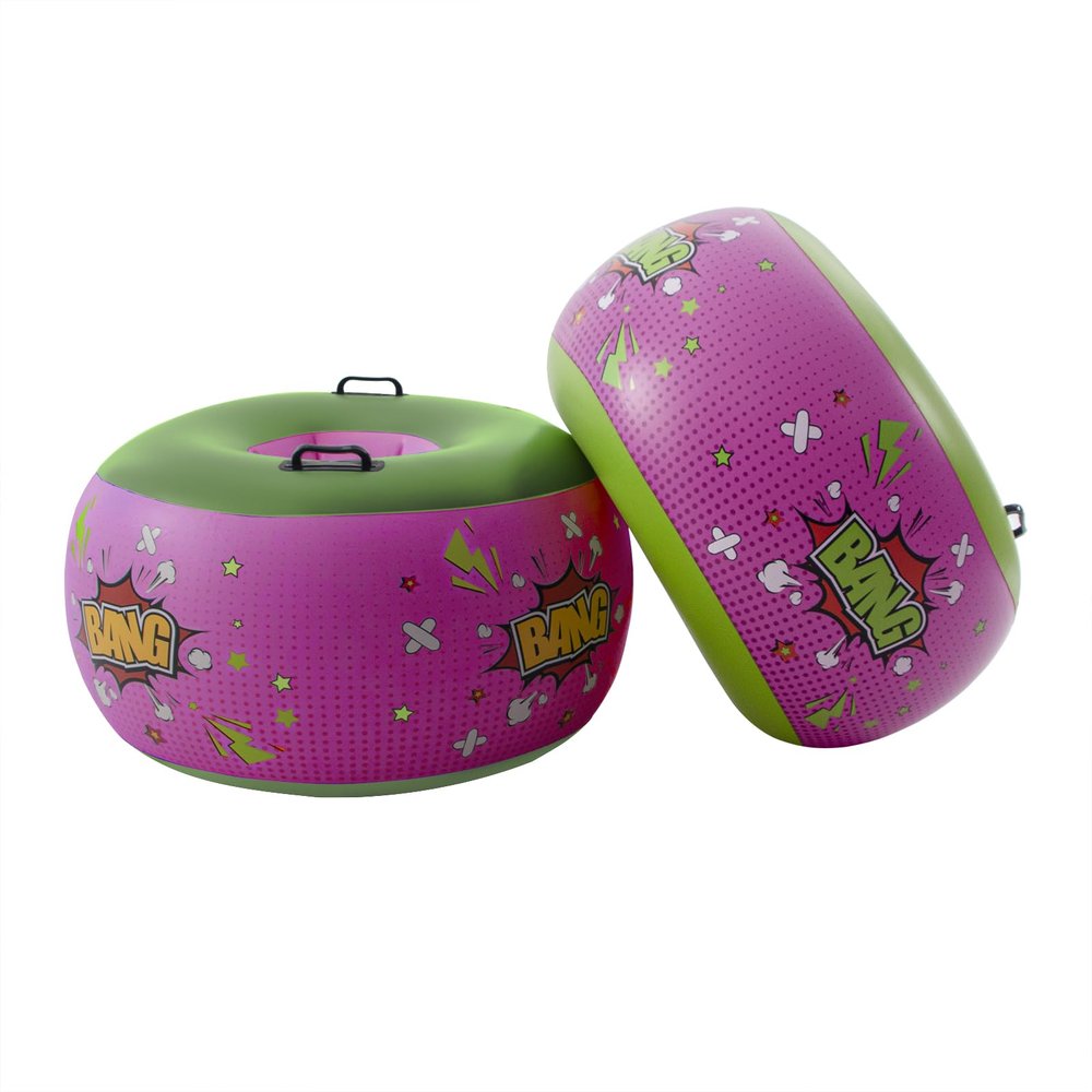 DIMAR GARDEN 2 Pcs Bumper Balls, Sumo Balls, Inflatable Human Hamster Bubble Bounce Ball, Sumo Wrestler Inflatable Costume for Outdoor Fun, Lawn Game Play, Purple & Green