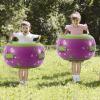 DIMAR GARDEN 2 Pcs Bumper Balls, Sumo Balls, Inflatable Human Hamster Bubble Bounce Ball, Sumo Wrestler Inflatable Costume for Outdoor Fun, Lawn Game Play, Purple & Green view 2