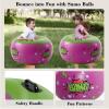DIMAR GARDEN 2 Pcs Bumper Balls, Sumo Balls, Inflatable Human Hamster Bubble Bounce Ball, Sumo Wrestler Inflatable Costume for Outdoor Fun, Lawn Game Play, Purple & Green view 3