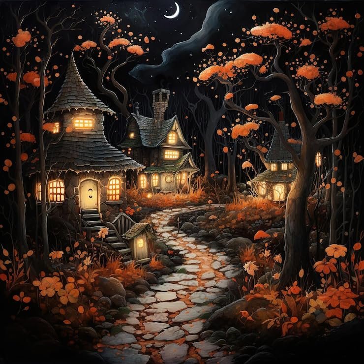 Wooden Puzzle for Adults 1000 Piece House with A House On The Front and A Moon Wooden Jigsaw Puzzle for Adult and Best Gift Wood Puzzles Challenge Wooden Jigsaw Puzzle