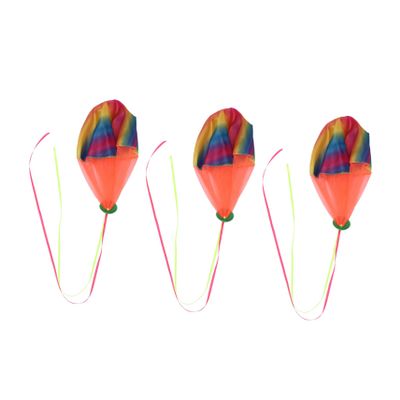 LIOOBO 3pcs Colorful Mini Parachute for Easy to Use Outdoor Parachute Game for Boys for Parties and Holidays Encourages Fun Playtime Activities
