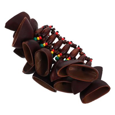 African Tribal Style Rattle Bracelet Percussion Accessory for Drum Accompaniment Unique Musical Instrument with Rich Sound Effects