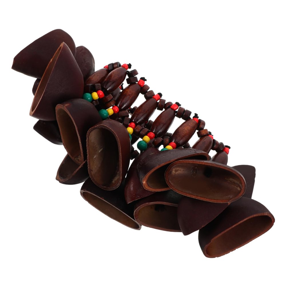 African Tribal Style Rattle Bracelet Percussion Accessory for Drum Accompaniment Unique Musical Instrument with Rich Sound Effects