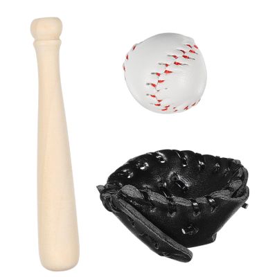 1Set Baseball Kit DIY House Decoration Realistic Baseball Bat Glove Model for Dollhouse Accessories Creative Sports Lovers