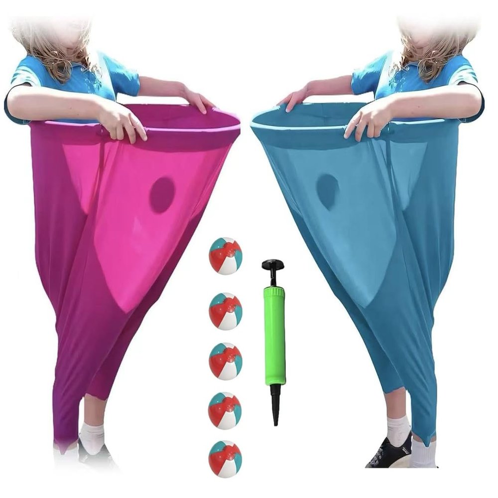 2 Sets Granny Pants Yard Game, Giant Granny Pants Outdoor Game with Elastic Ball, The Ultimate Backyaed Party Interactive for Adults, Yard Field Family Reunion Outdoor Games Sets