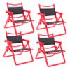 4Pcs Mini Folding Dollhouse Chairs Realistic Beach Chair Miniature Furniture for Creative Play for Dollhouse Micro Landscape Garden Decor view 1