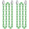 2Pcs 100" Swing Chain with Carabiners 1000 LBs Capacity Heavy Duty Coated Hanging Chains Porch Swing Chains with Hooks Green Chain for Hammock Chairs, Tree Swing, Hanging Chair, Punching Bags view 1