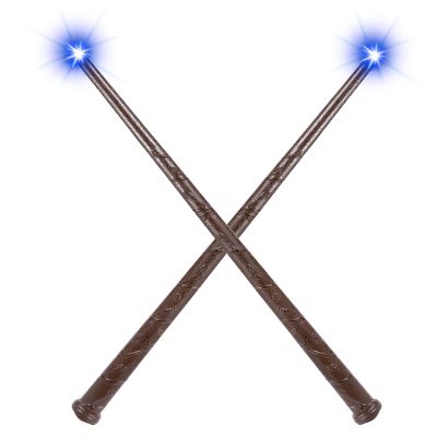 MagicRanger Light Up Wizard Magic Wands with Sound 2PCS Illuminating Witch Wand Set for Kids Cosplay Birthday Party Favors, Leaf