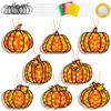 32 Sets Pumpkin Suncatchers Craft Kit DIY Window Stained Glass Effect Fall Pumpkin Paper Crafts Home School Classroom Autumn Thanksgiving Decor Kid Birthday Gift Creative Art Project Activity Game view 1
