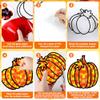32 Sets Pumpkin Suncatchers Craft Kit DIY Window Stained Glass Effect Fall Pumpkin Paper Crafts Home School Classroom Autumn Thanksgiving Decor Kid Birthday Gift Creative Art Project Activity Game view 3