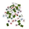 Abaodam 48Pcs National Flag Mahjong Game Set Push Tiles for Adults Innovative Gameplay with Building Blocks for Parties and Home Entertainment view 1