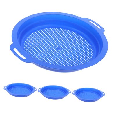 Abaodam 4pcs Sand Sifter Plastic Beach Sand Sieve for Childrens Easy to Clean and Store Enhances Creativity and Coordination Skills Sandbox and Backyard Fun