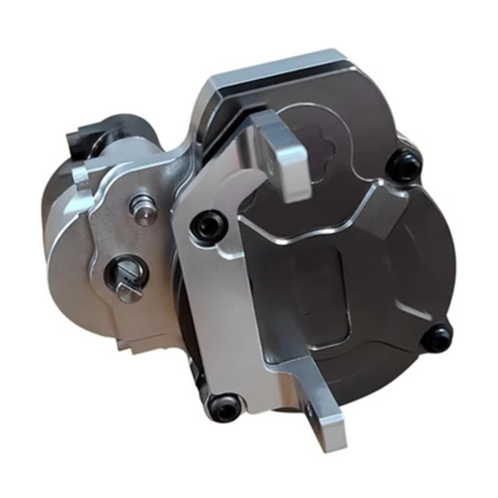 RC Car Center Gearbox for FMS for Land for Cruiser for LC80 for FCX18 1/18 Aluminum Transmission Gear Cover Gear Kit Rc Toy Parts servo Arm Not Included(Gray)