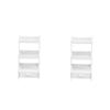 2 pcs Miniature Scene Furniture Storage Shelf White Dollhouse Decor Three Tiered Mini Furniture Model for Home Display Creative Storage High Grade Construction view 1