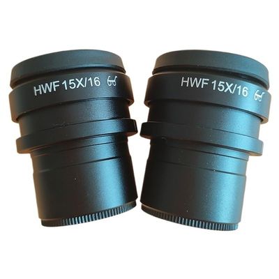 1pc WF15X High Eye-Point Microscope Eyepiece Field of View 16mm Eyepiece Mounting 30mm for Stereo Microscope with Reticle Scale(1 PC Without Scale)