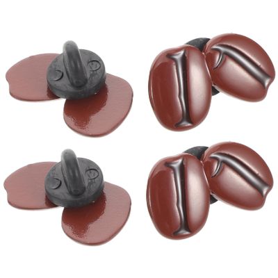 4pcs Kawaii Coffee Bean Brooch Pins Stylish Lapel Pins for Hats Handbags Clothing Everyday Wear Versatile Accessories for Fashion Lovers