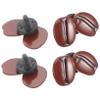4pcs Kawaii Coffee Bean Brooch Pins Stylish Lapel Pins for Hats Handbags Clothing Everyday Wear Versatile Accessories for Fashion Lovers view 1