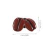 4pcs Kawaii Coffee Bean Brooch Pins Stylish Lapel Pins for Hats Handbags Clothing Everyday Wear Versatile Accessories for Fashion Lovers view 2