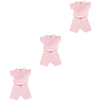 3 Sets Cute Stuffed Bear Clothes Reusable Doll Dress Up Outfit for Comfortable Soft with Colorfastness for Parties and