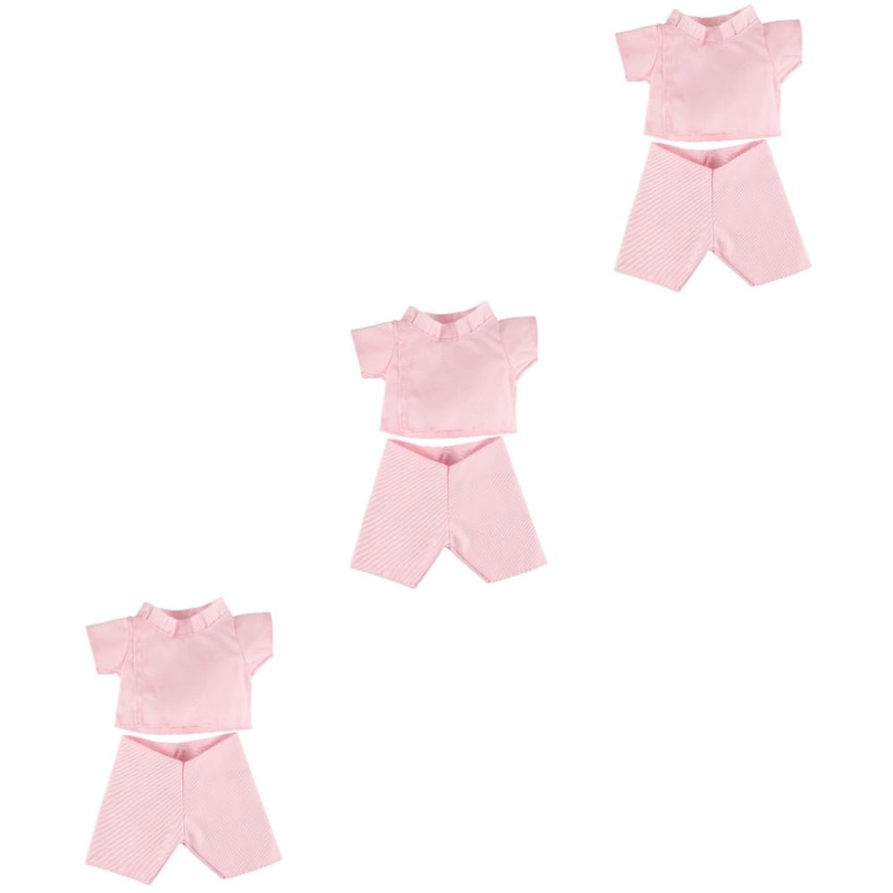 3 Sets Cute Stuffed Bear Clothes Reusable Doll Dress Up Outfit for Comfortable Soft with Colorfastness for Parties and