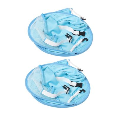 2Pcs Stroller Sunshade Canopy UV Protection Cover for Pushchairs Cars Windproof Design Portable Fit for Outdoor Use