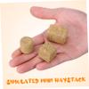 BESTonZON 12pcs Miniature Hay Bales for Dollhouse Farm Realistic Fake Straw Bale Decorations Small Haystack Props for DIY Crafts and Western Themed Decor view 3