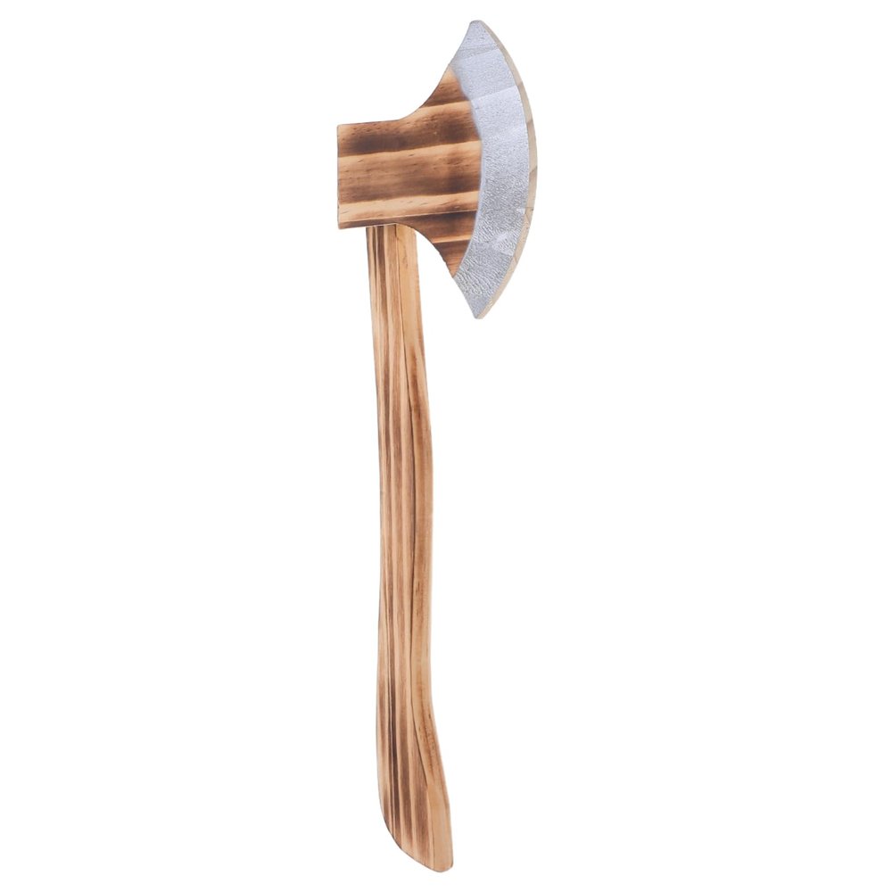 Abaodam Wooden Axe for Ergonomic Grip Fake Axe Prop for Halloween Cosplay Themed Parties Encourages Imaginative Play and Creativity Collectible Display Item