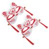 Abaodam 2Pcs Luminous Half Face Foxes Mask for Halloween Cosplay Cute Party Props Lightweight Comfortable for Masquerade and Performance Events view 1