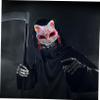 Abaodam 2Pcs Luminous Half Face Foxes Mask for Halloween Cosplay Cute Party Props Lightweight Comfortable for Masquerade and Performance Events view 4