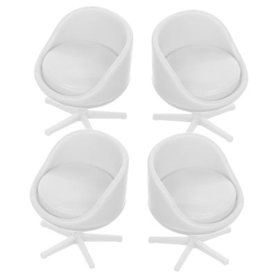 4Pcs Miniature Furniture Chairs Tiny Dollhouse Chairs for Crafts European Style Models Mini House Supplies for Dollhouse Decoration and Scene Layout