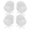 4Pcs Miniature Furniture Chairs Tiny Dollhouse Chairs for Crafts European Style Models Mini House Supplies for Dollhouse Decoration and Scene Layout view 1