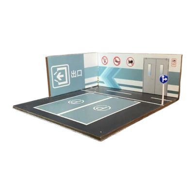 Garende 1:64 Parking Lot Scene Display,Underground Garage,Nonslip,Layout Background Mini Car Garage for Diecast Model Vehicle Toy, Style B