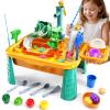 NIPLOOOW Kitchen Sink Toys Toddlers 3-5, Play Sink with Running Water, Water Table for Kids Ages 4-8, Fishing Game Outdoor Toys Pretend Role Play Toys for Boys Girls 3 4 5 6 7 8 view 1
