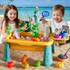 NIPLOOOW Kitchen Sink Toys Toddlers 3-5, Play Sink with Running Water, Water Table for Kids Ages 4-8, Fishing Game Outdoor Toys Pretend Role Play Toys for Boys Girls 3 4 5 6 7 8 view 2