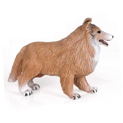 1Pc Lifelike Rough Collie Realistic Pet Ornament for Room Decoration Photography Prop for Dog Lovers Safe Material